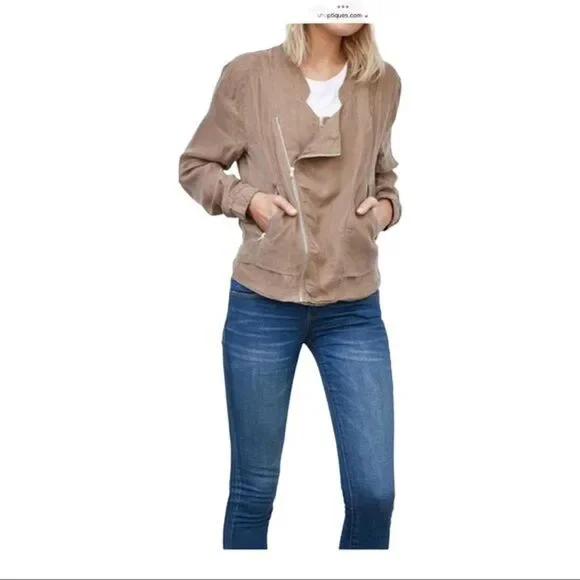 BlankNYC Faux Silk Bomber Jacket M - Picture 2 of 7